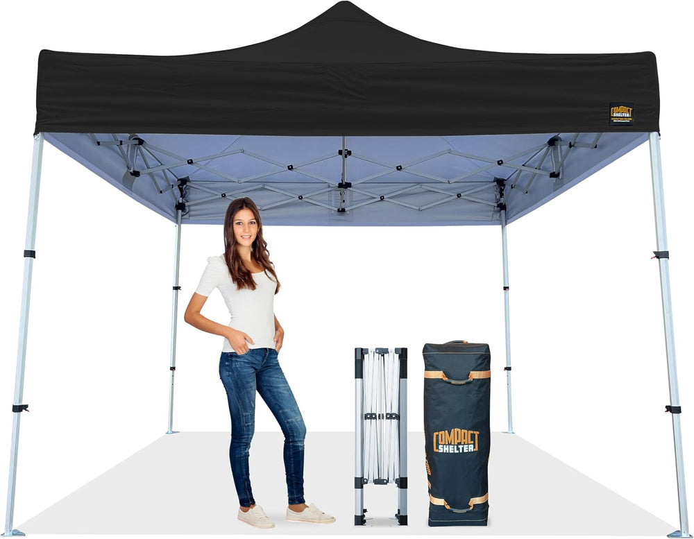 10x10 Heavy Duty Pop Up Canopy - Easy Setup, Commercial Grade Aluminum Frame,...