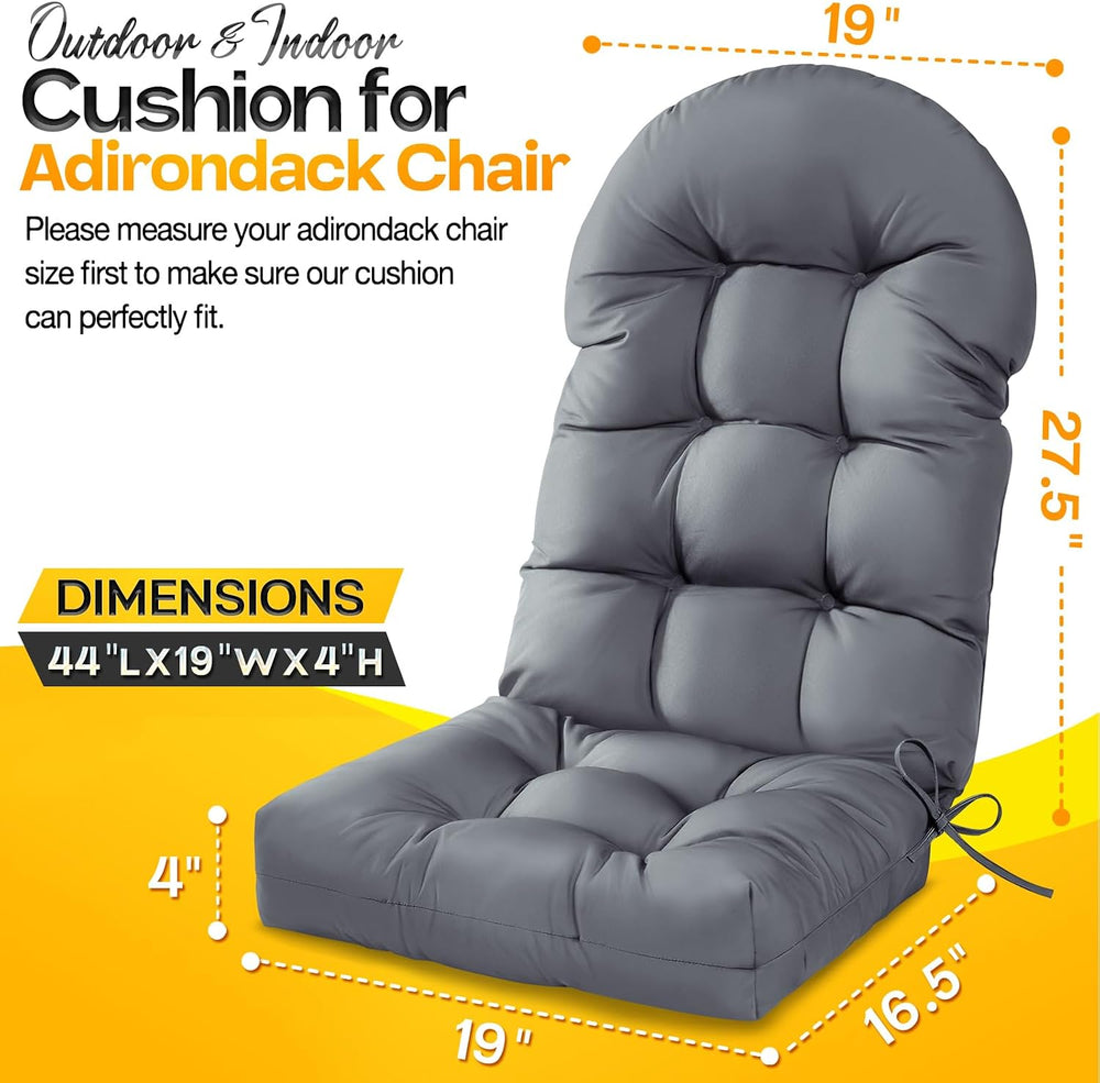 MAGIC ELEPHANT Adirondack Chair Cushion Set of 2, Memory Foam Outdoor Cushion...