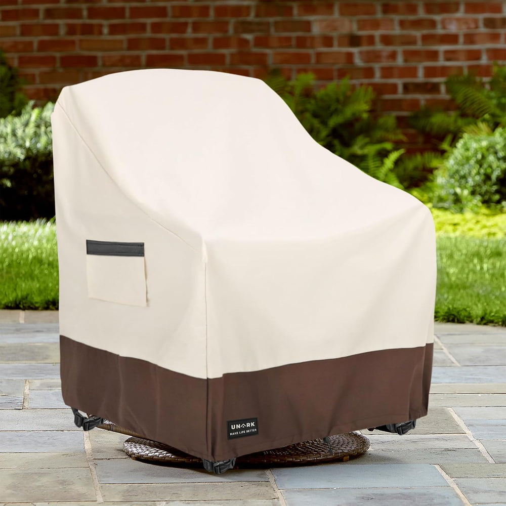 Outdoor Swivel Chair Covers Waterproof 2 Pack, Outdoor Chair Covers Patio Fur...