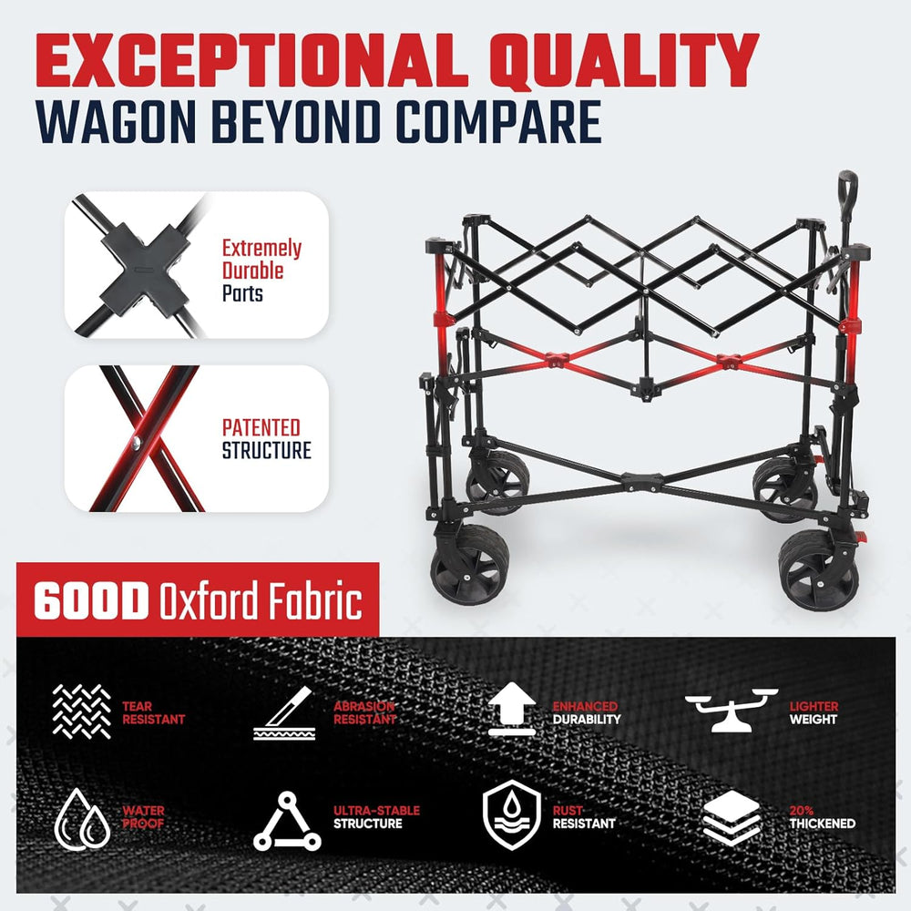 Sekey 400L Double-Decker Wagon, 500 lb Capacity, 50 in Extender
