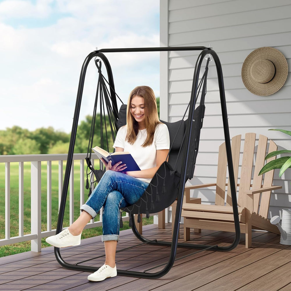 G TALECO GEAR Hammock Chair with Stand, Heavy Duty A-Frame