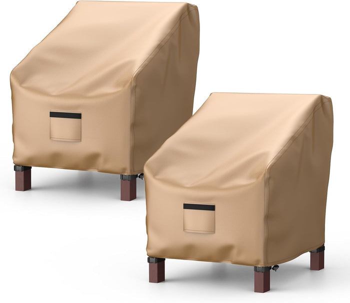 2 Pack Outdoor Patio Chair Covers Waterproof 29"Wx30"Dx36"H, Brown