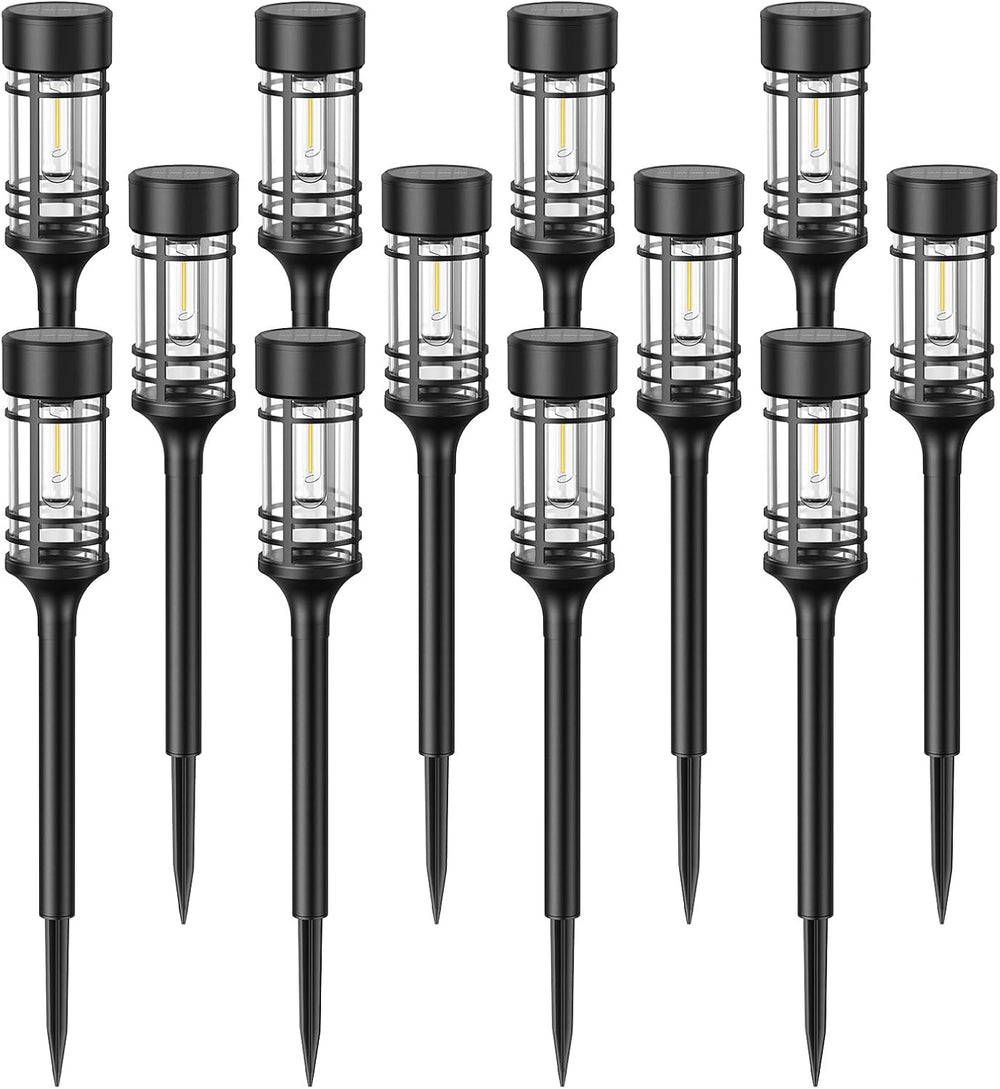 LETMY 12 Pack Solar Pathway Lights Outdoor, Solar Lights Outdoor Waterproof I...