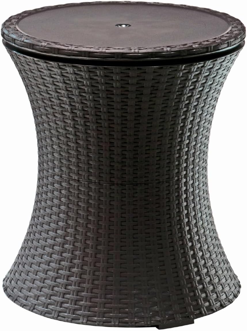 Keter Pacific Cool Bar Outdoor Patio Furniture and Hot Tub Side Table with 7....