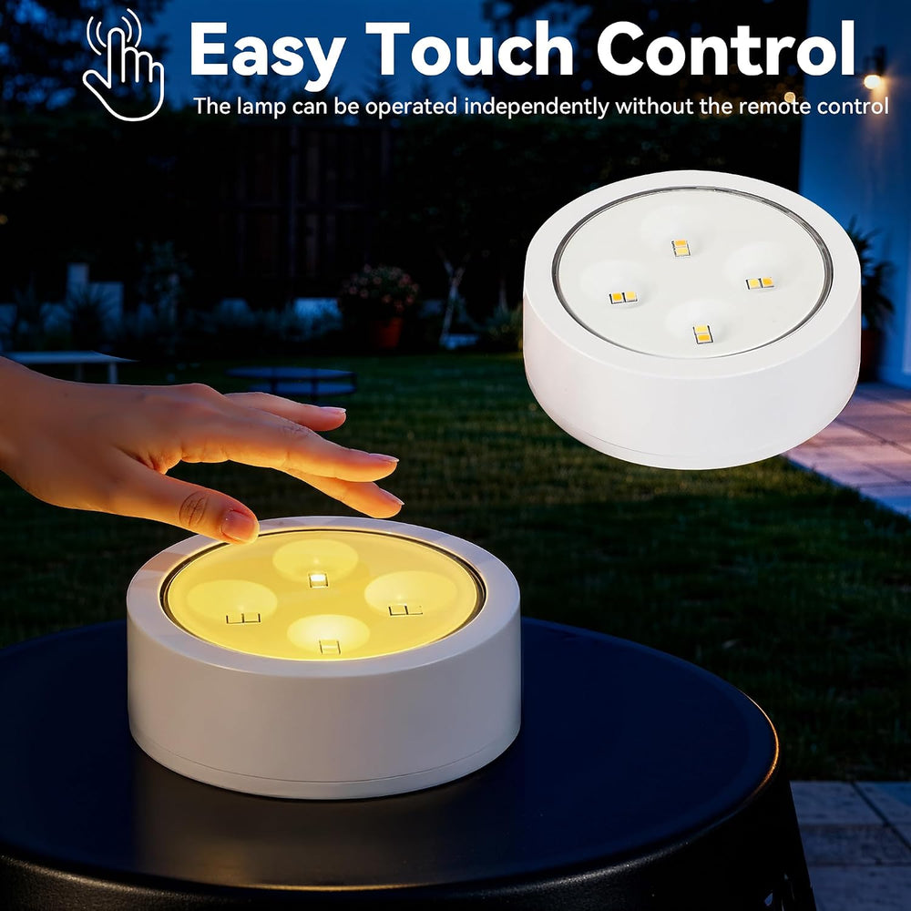 18" Metal LED Outdoor Side Table, 3-Mode Lights, Modern Drum Design