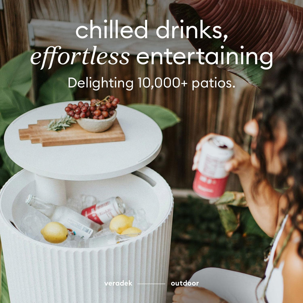 Veradek Cooler Side Table - Outdoor Cooler Table and Ice Chest