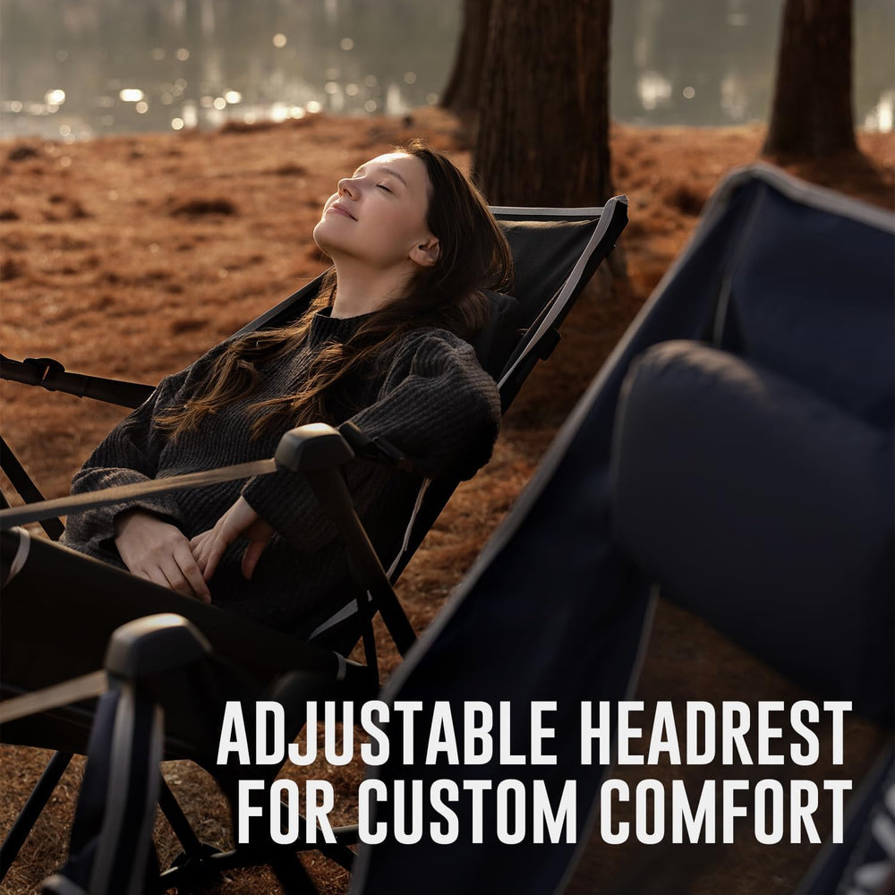 Go-Horizon Hammock Reclining Camping Chair 400 lbs,Full Lie-Flat Folding Chai...