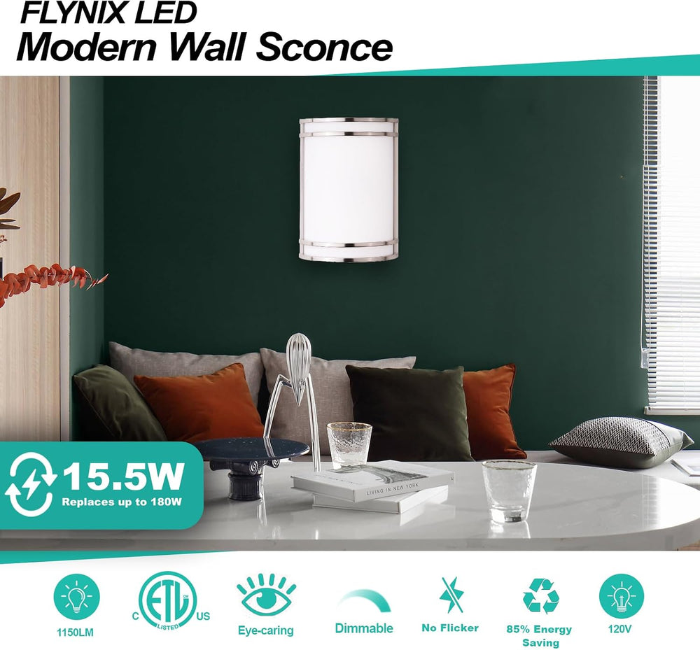 Indoor Wall Sconce, Half Cylinder Wall Light Fixture, 3000K 4000K 5000K Color...