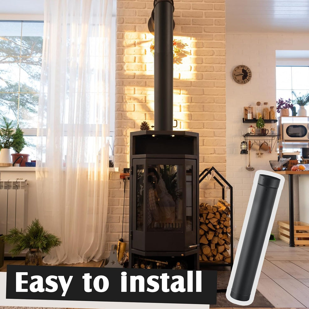 Yaocom 1 Pcs 6" Single Wall Stove Pipe 38" to 70" Telescoping ...