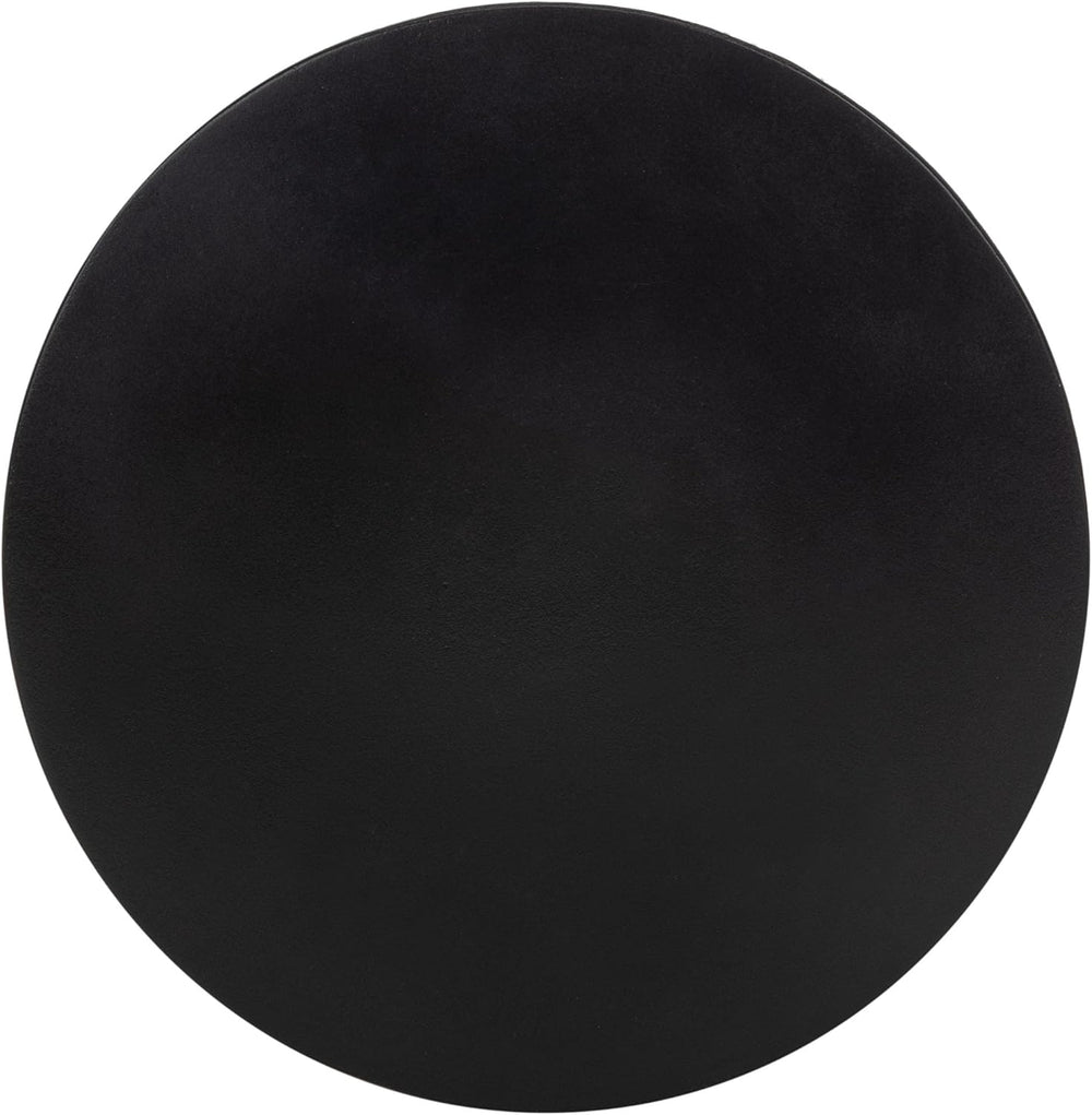 SAFAVIEH Outdoor - Athena Accent Stool - Black Concrete - Sculptural Drum Des...