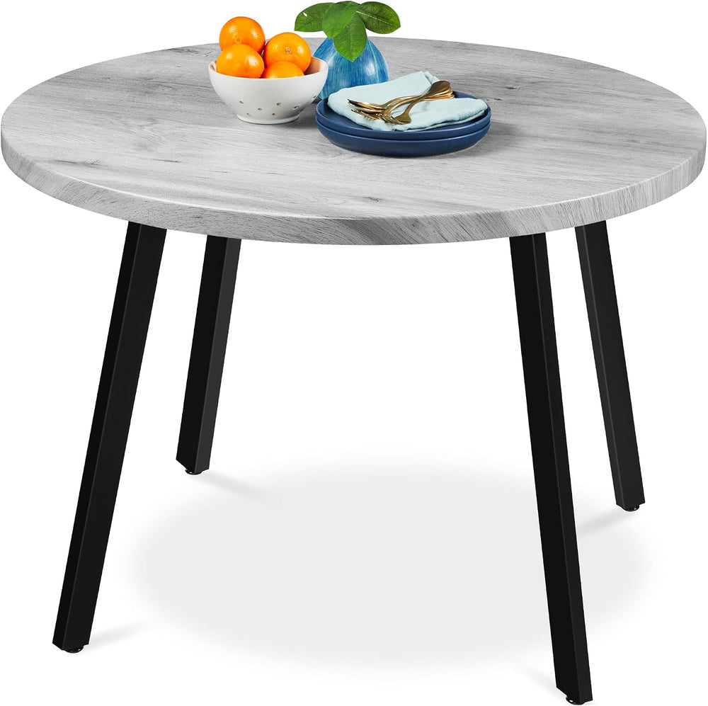 Best Choice Products Round Dining Table 35.5”, Mid-Century Modern Kitchen Tab...