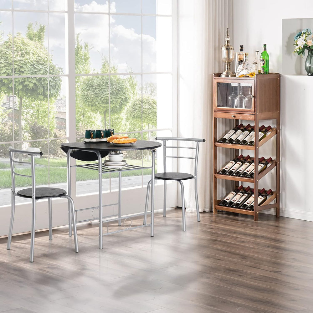 VINGLI 31.5" Drop Leaf Dining Table Set for 2, 3 Pieces Dining Table wit...
