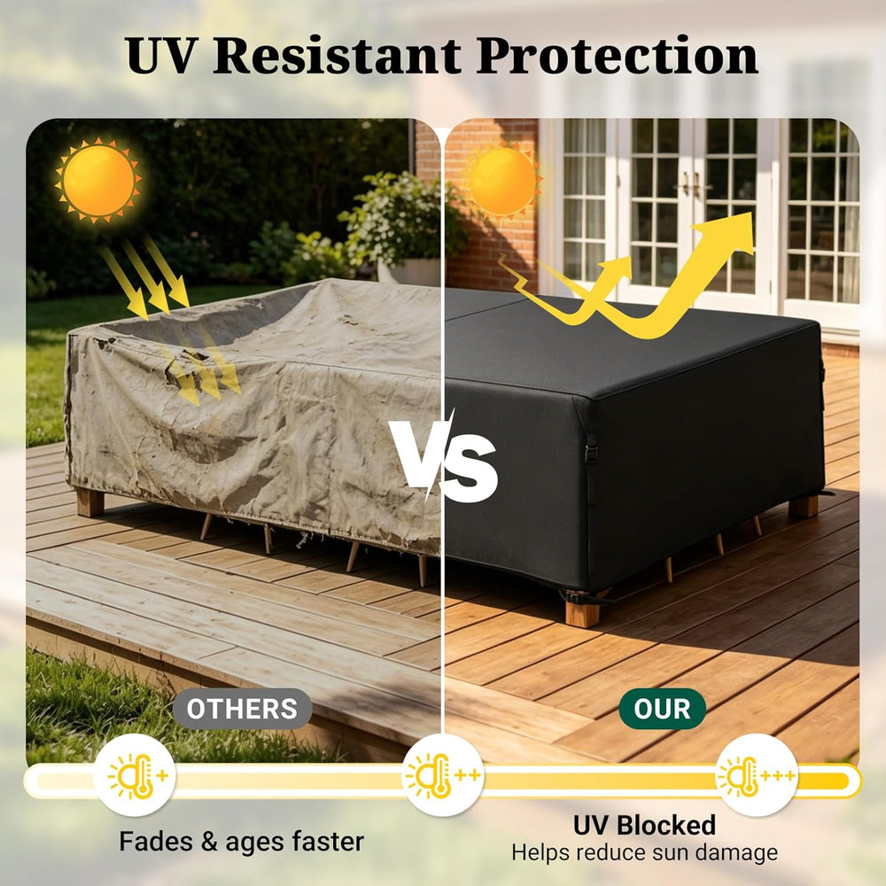 MR. COVER Heavy Duty Patio Furniture Covers, 900D Outdoor Furniture Cover Wat...