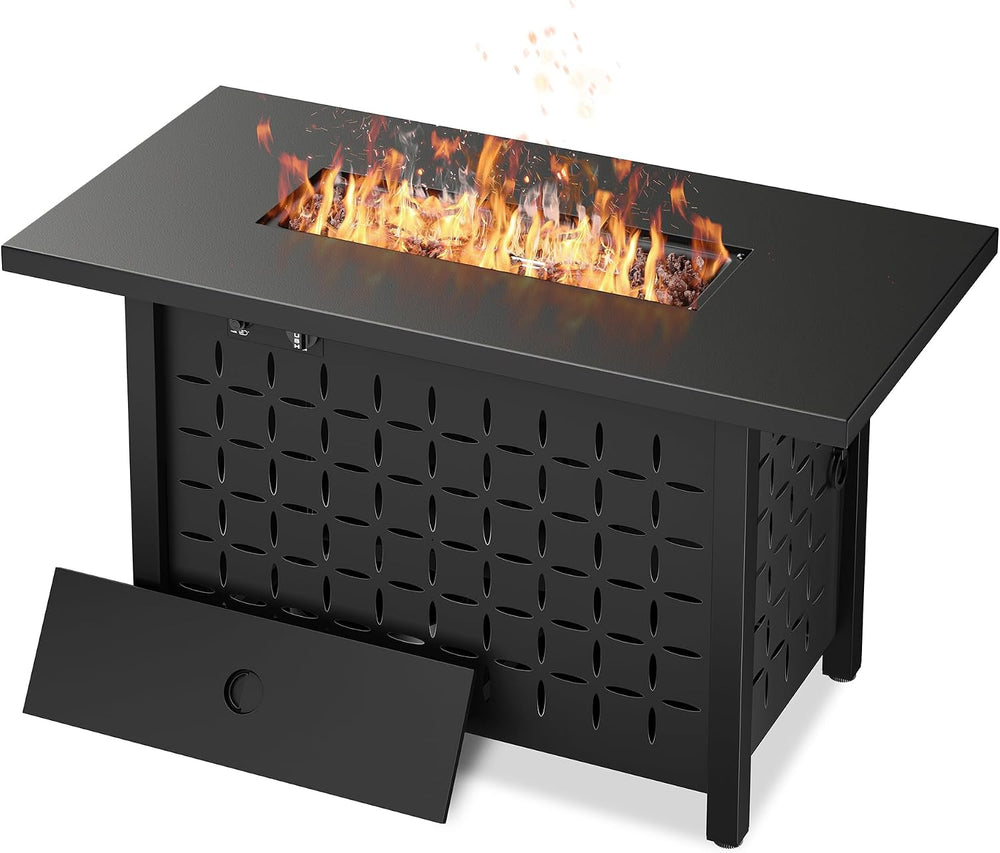 Vongrasig 43" Propane Fire Pit for Outside, 50,000 BTU Outdoor Gas Fire ...