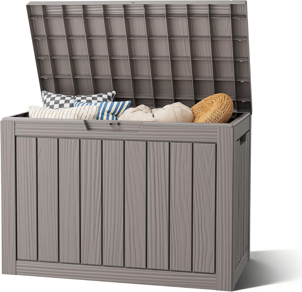 Outdoor Deck Storage Box,Resin Deck Boxes Indoor and outdoor, Waterproof Stor...