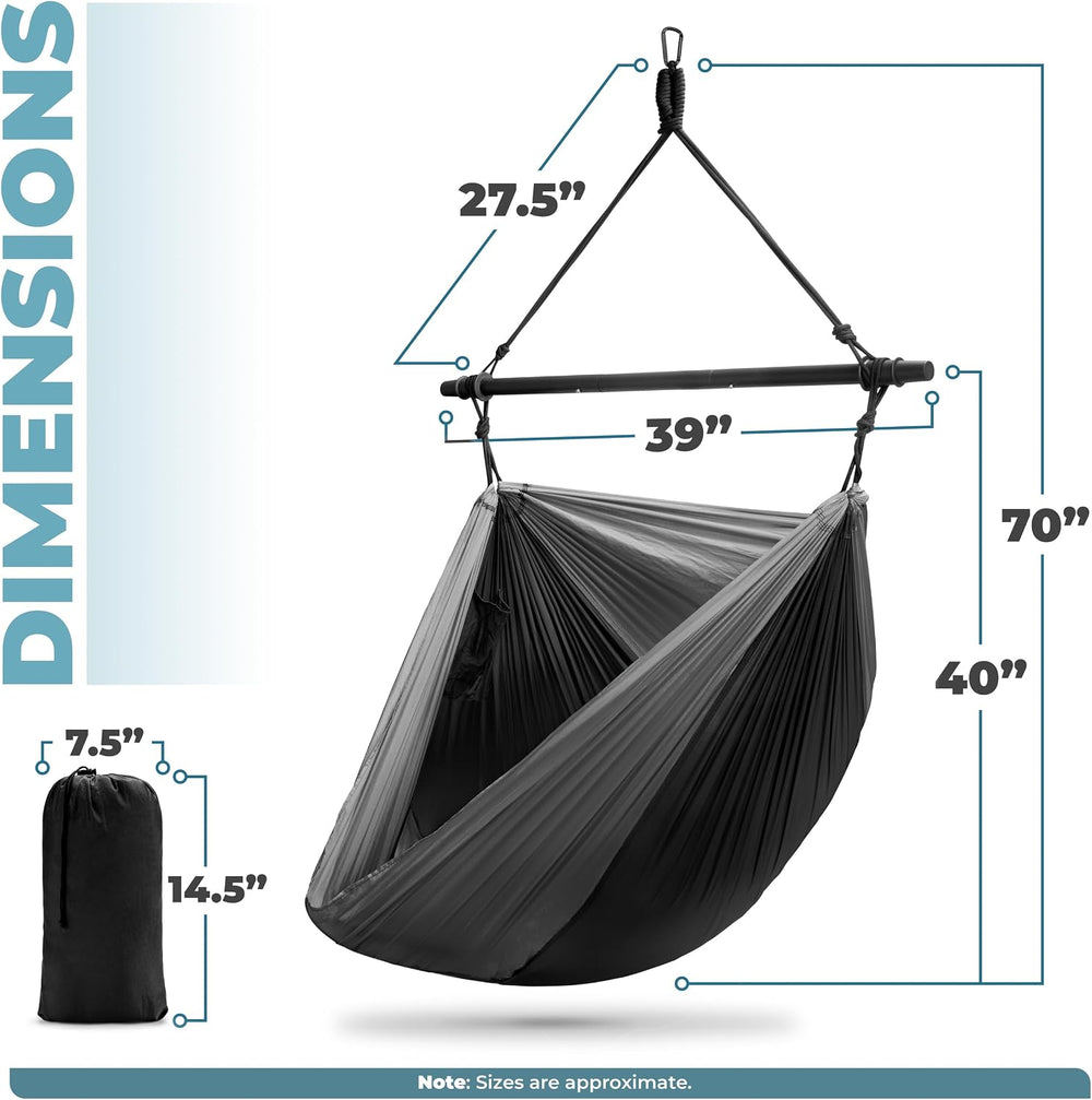 Sorbus Sensory Swing, Hammock Swing, Outdoor Hanging Pod Chair (Black)