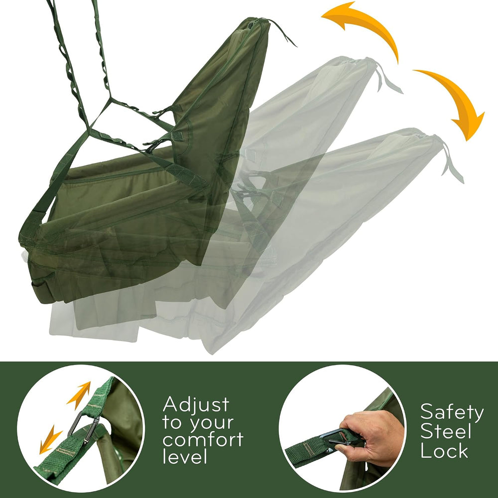 Tranquillo 2 in 1 Hammock and Swinging Chair with Collapsible Steel Stand &am...