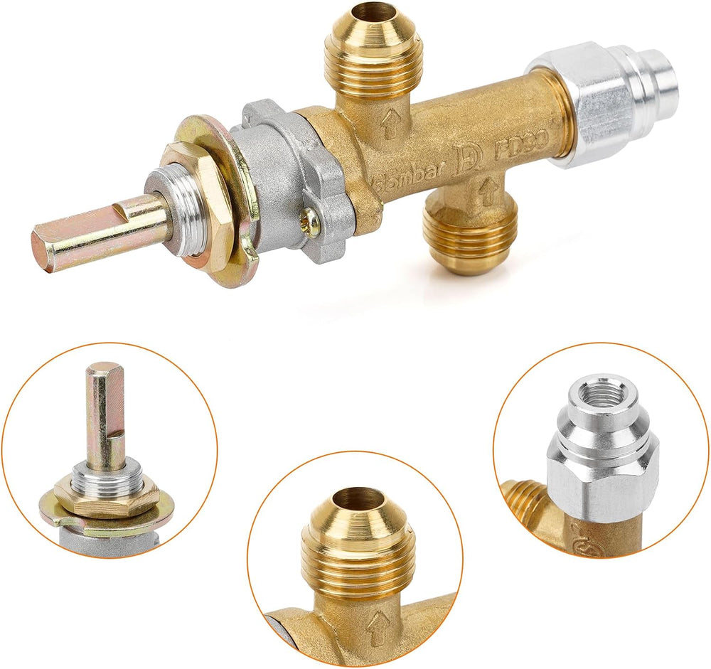Stanbroil Low Pressure Propane Safety Valve with Push Button Igniter Kit