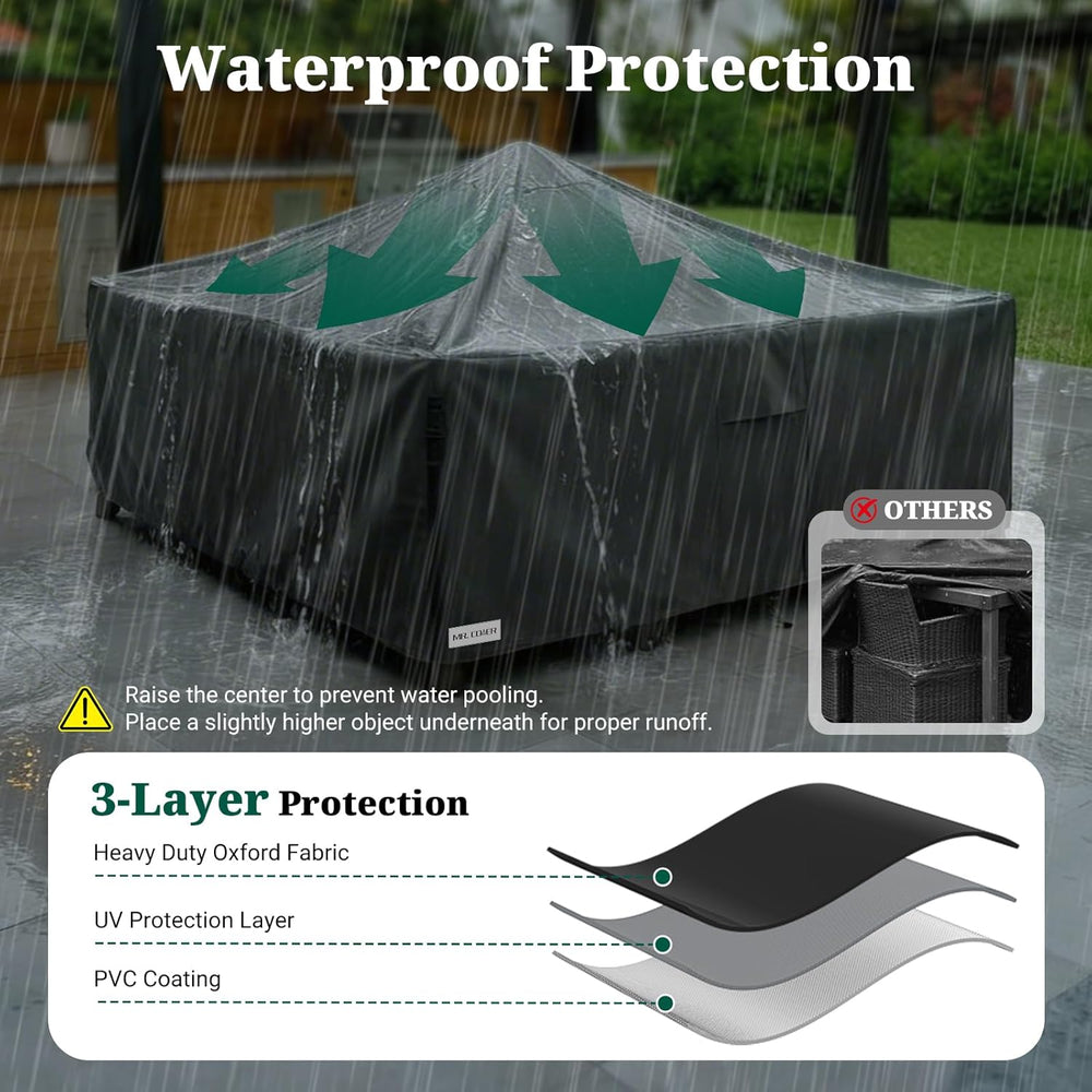 MR. COVER Heavy Duty Patio Furniture Covers, 900D Outdoor Furniture Cover Wat...
