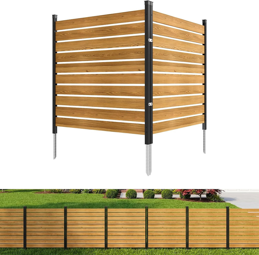 Aoxun 2 Panels Wood Privacy Screen, 41" x 38" No-Dig Air Conditione...