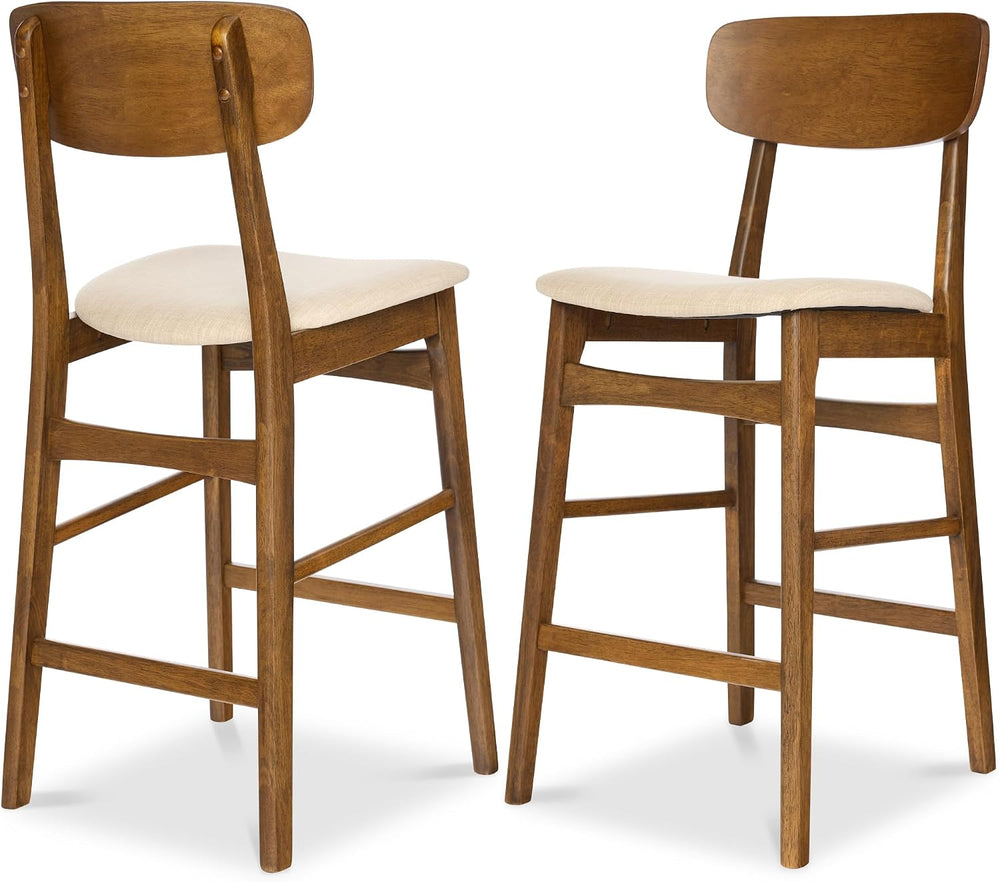 Best Choice Products Bar Stool Set of 2, Modern Farmhouse Counter Height Stoo...