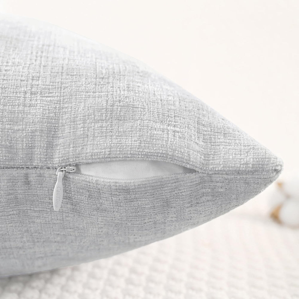 CaliTime Decorative Throw Pillow Covers 18 X 18 Inches Moonbeam Gray