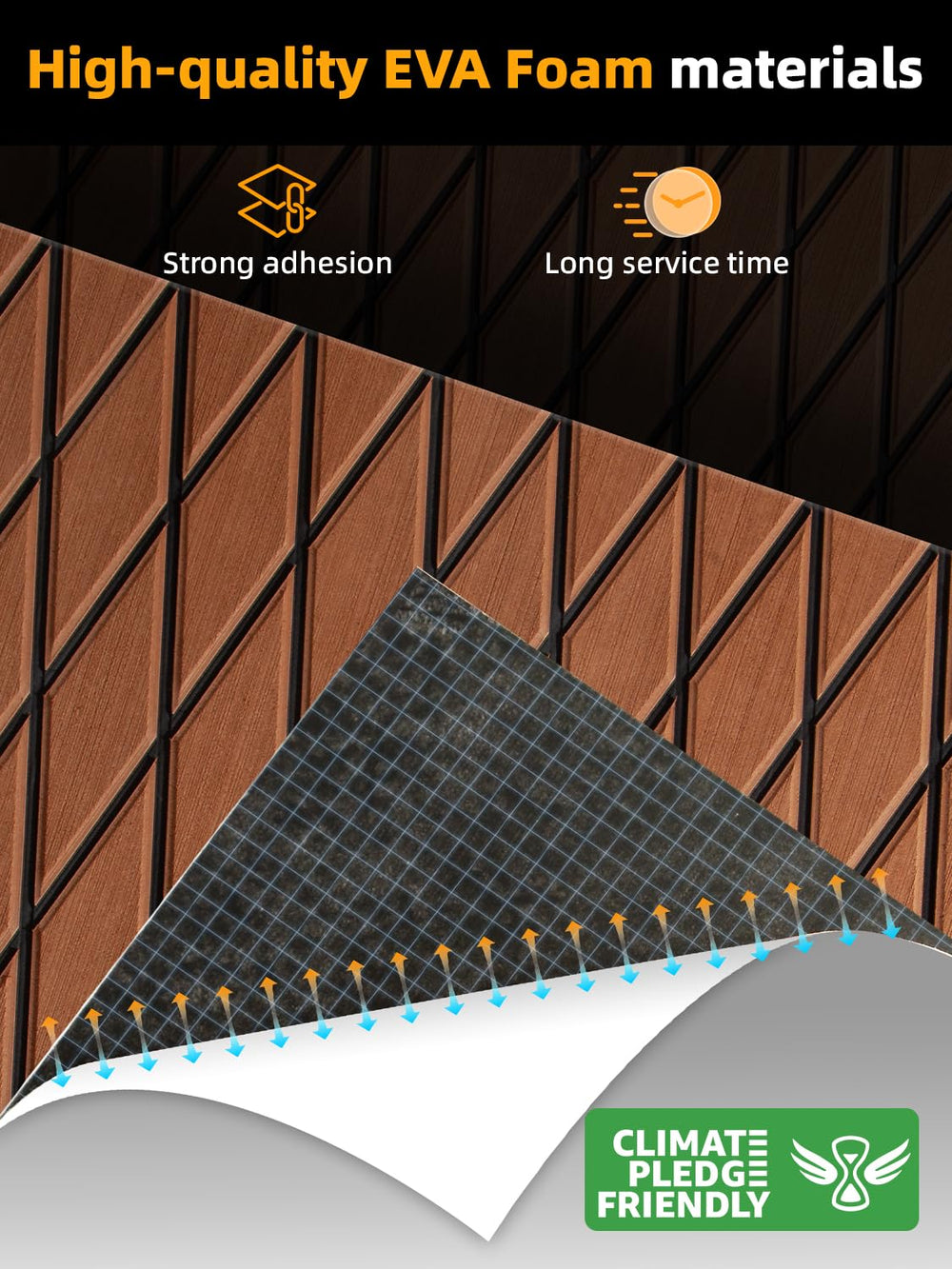 FOCEAN Boat Flooring EVA Foam Boat Decking Marine Mat Non-Slip Self-Adhesive ...