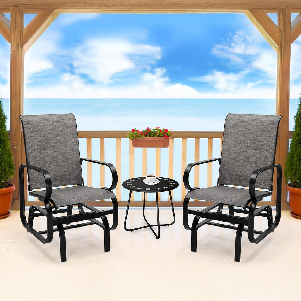 VINGLI Outdoor Glider, Patio Glider with Higher Backrest, Weatherproof Chair ...