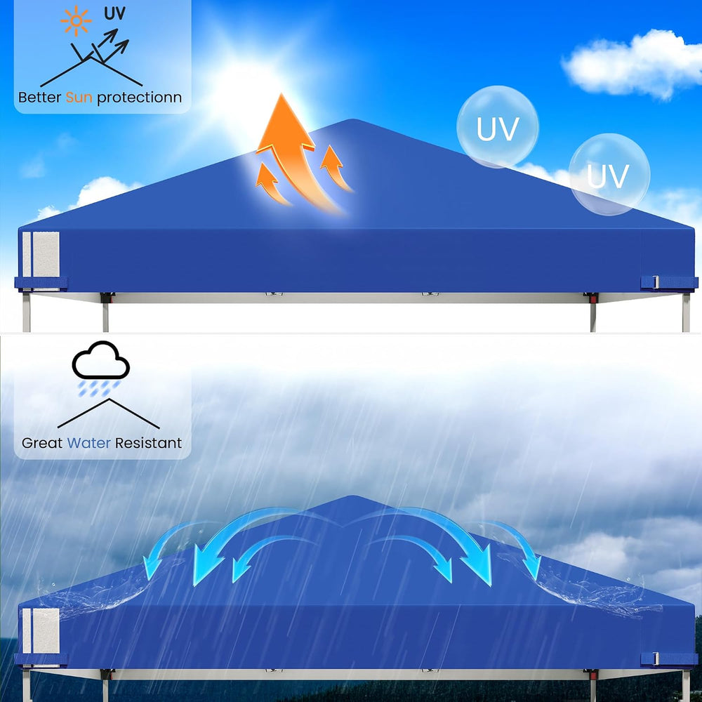 10x10 Replacement Canopy Top, Waterproof & UV Protection Pop Up Canopy Te...