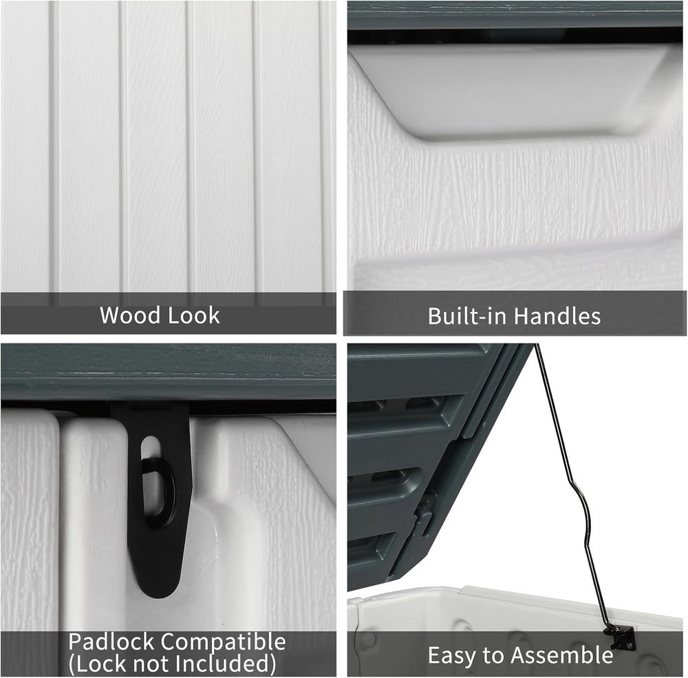 VINGLI Upgraded 260 Gallon Outdoor Storage Box