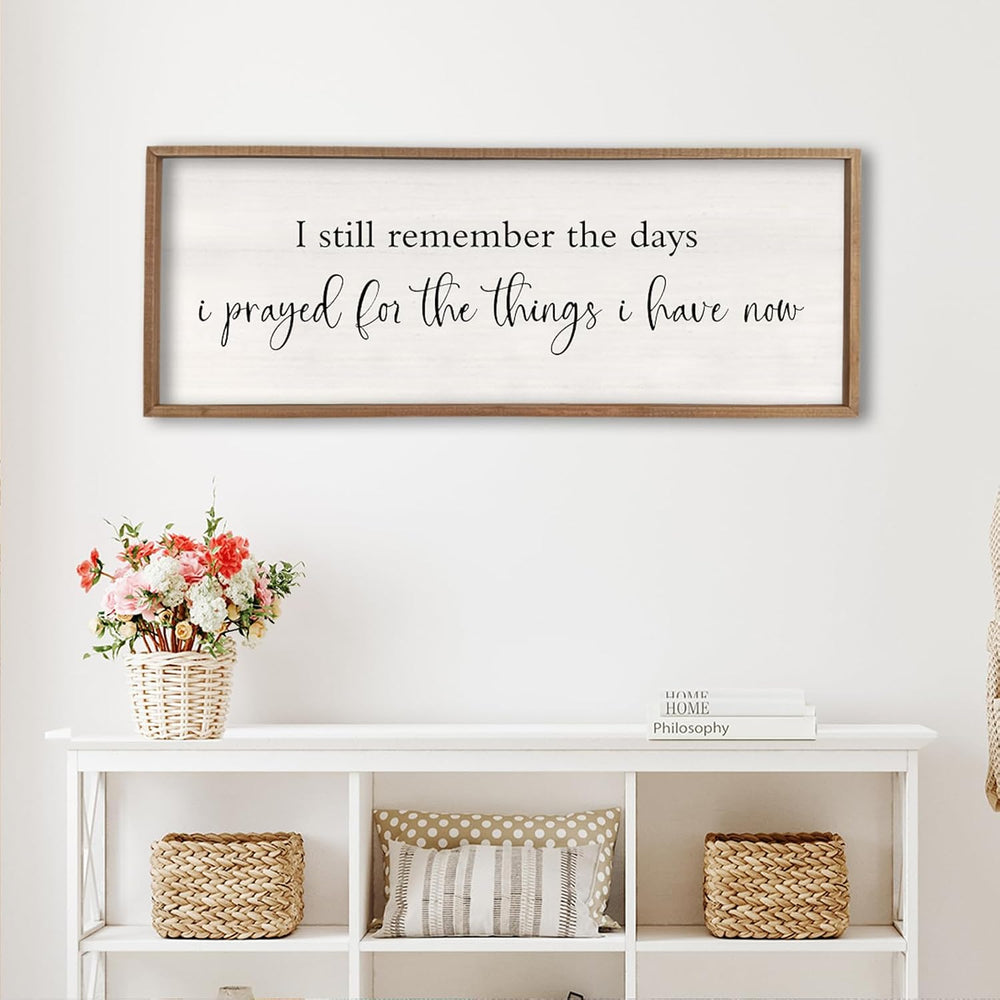 comurdyo I Still Remember the Days I Prayed Sign, 32" x 12", Wood