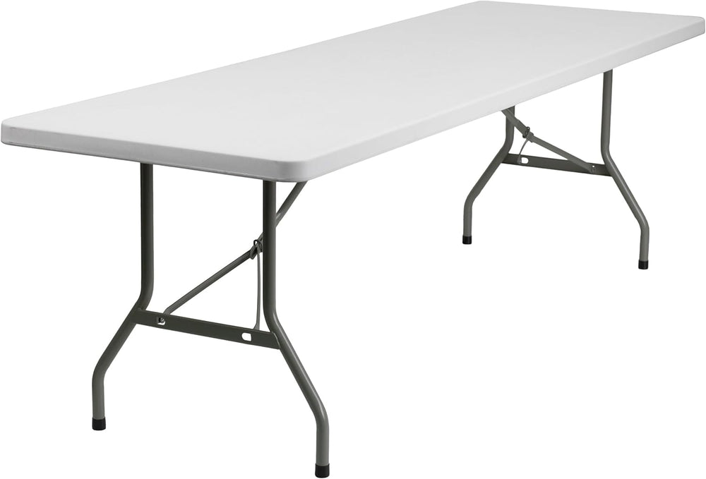 Flash Furniture 8-Foot Granite White Plastic Folding Table
