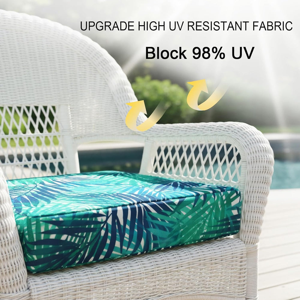 NettyPro Outdoor Cushion Slipcovers Waterproof 4 Pack Patio Chair Seat Cushio...