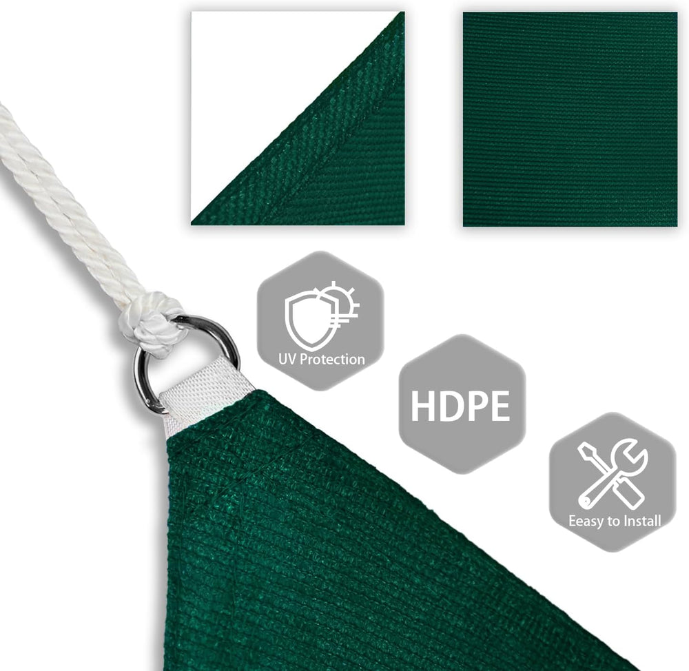 Patio Paradise 16' x 16' x 16' Sun Shade Sail Triangle Canopy Sha...