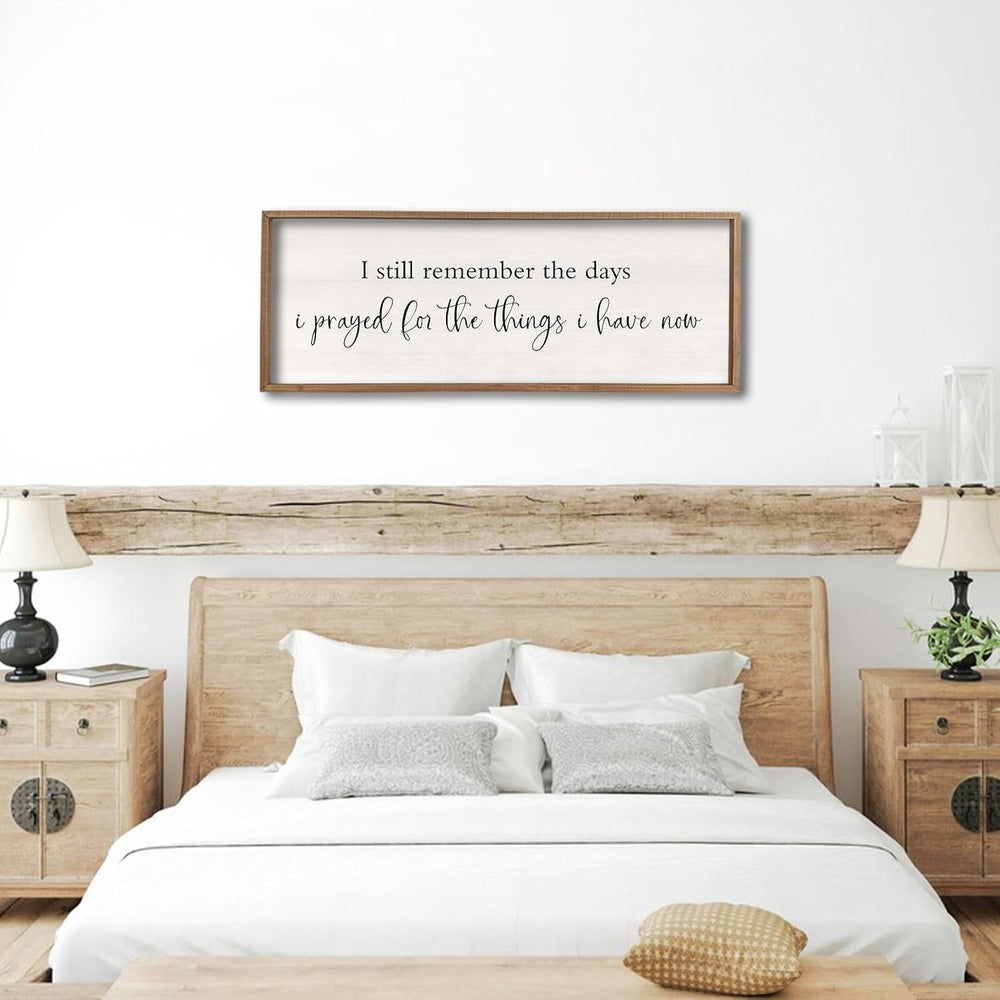 comurdyo I Still Remember the Days I Prayed Sign, 40" x 15", Wood