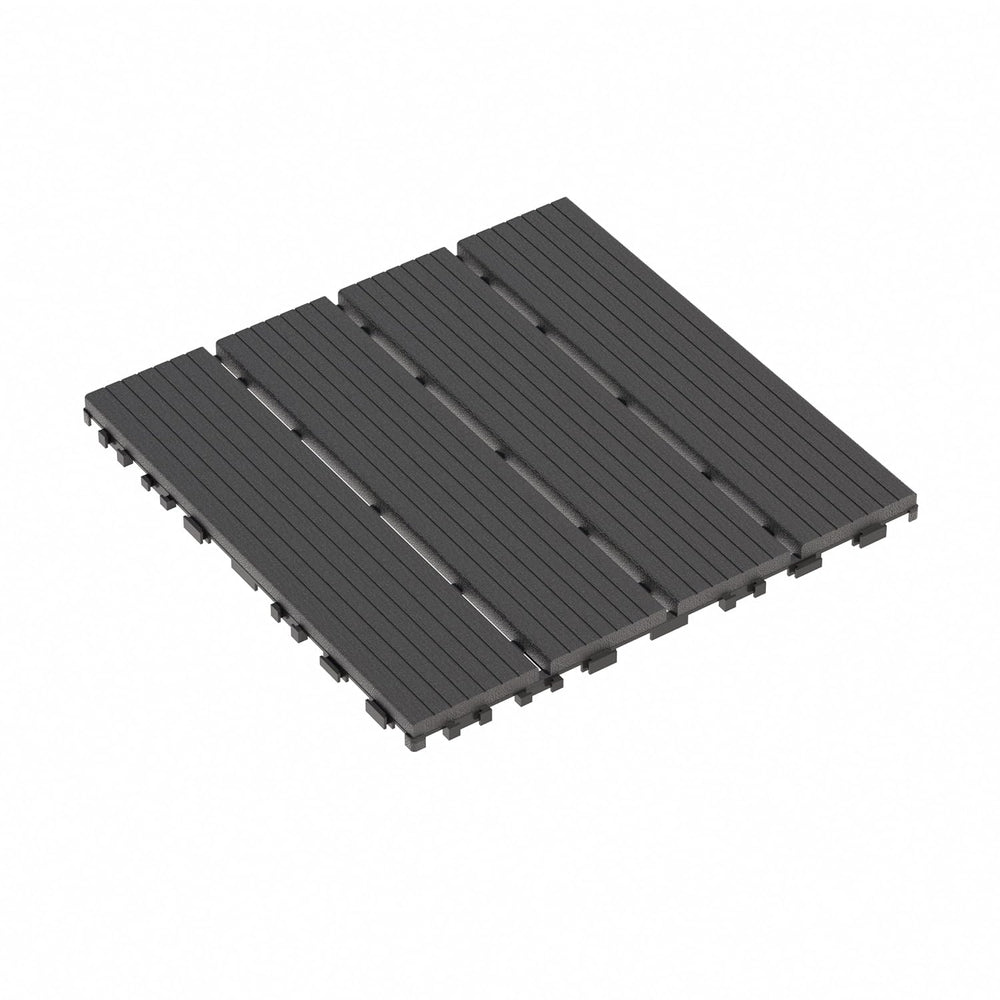 44 Sq. ft Plastic Interlocking Deck Tiles, ACIDBOLT 44 PCS 12" x 12&quot...
