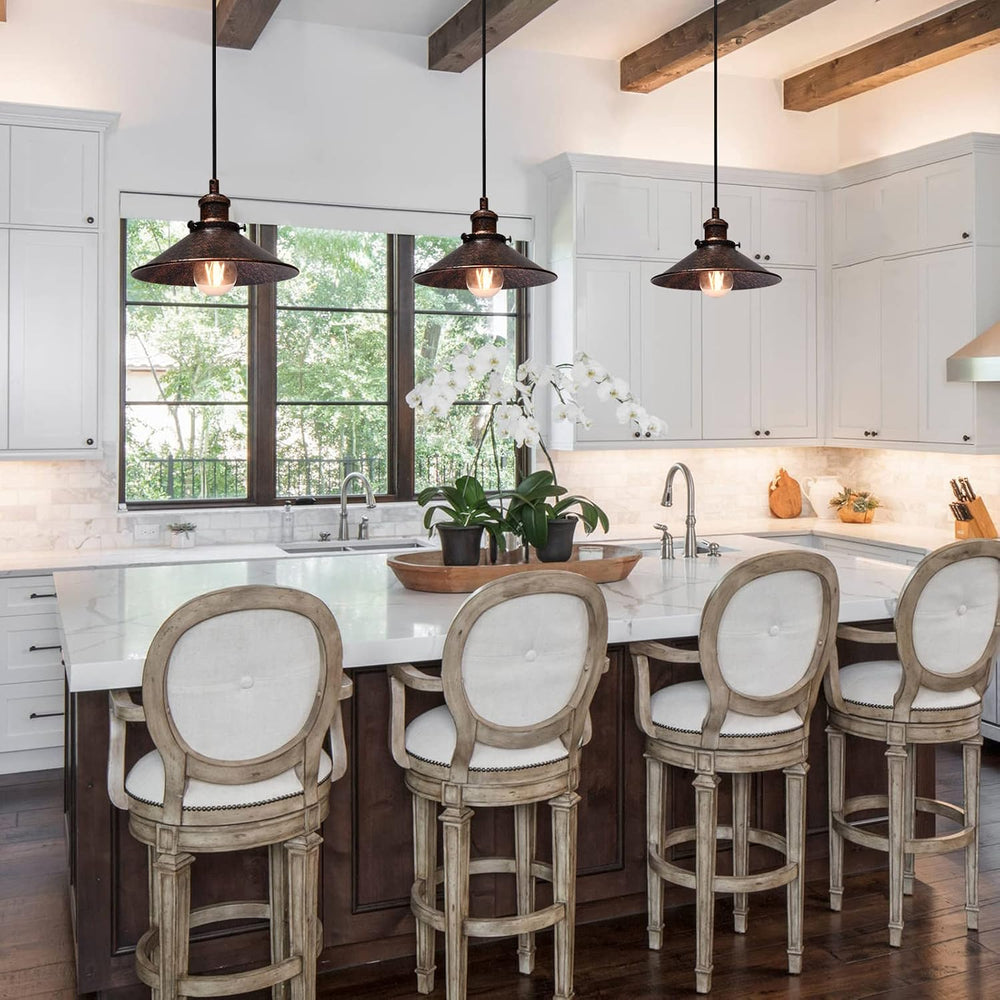 Lingkai Farmhouse Pendant Light Industrial Hanging Light Fixture Vintage Barn...