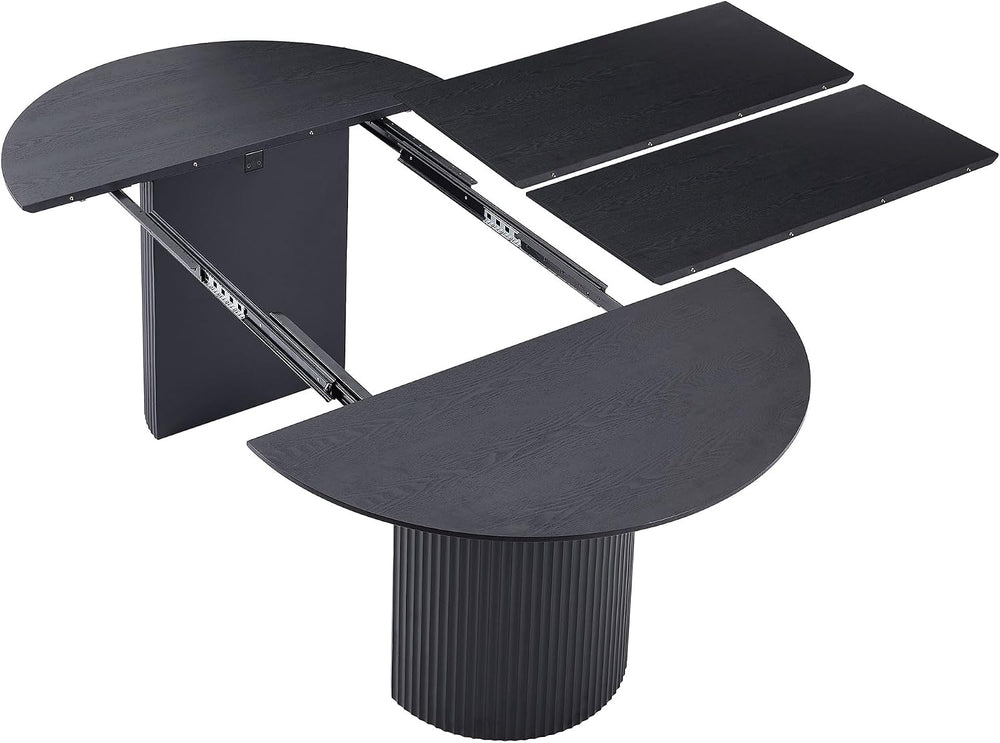 WILLIAMSPACE 86.61" Wood Extendable Dining Table for 6 to 8, Modern Oval...
