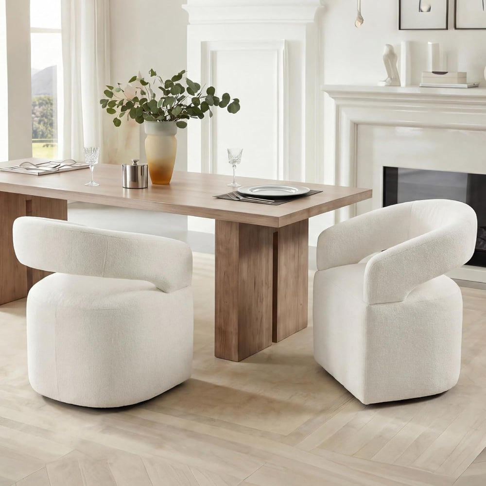 KISLOT Upholstered Dining Chairs Set of 4, Modern Arm Kitchen & Dining Ro...