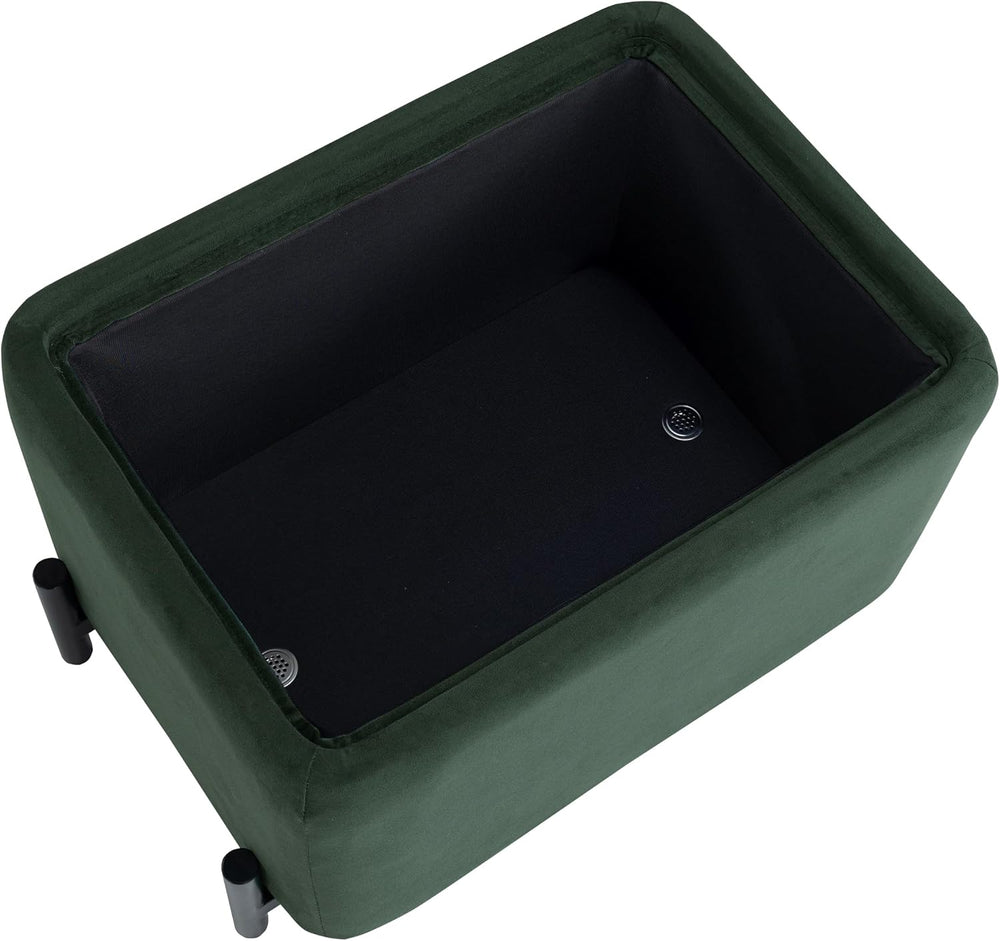 Studio Living Connor 24” Small Storage Ottoman with Reversible Tray Lid, Velv...