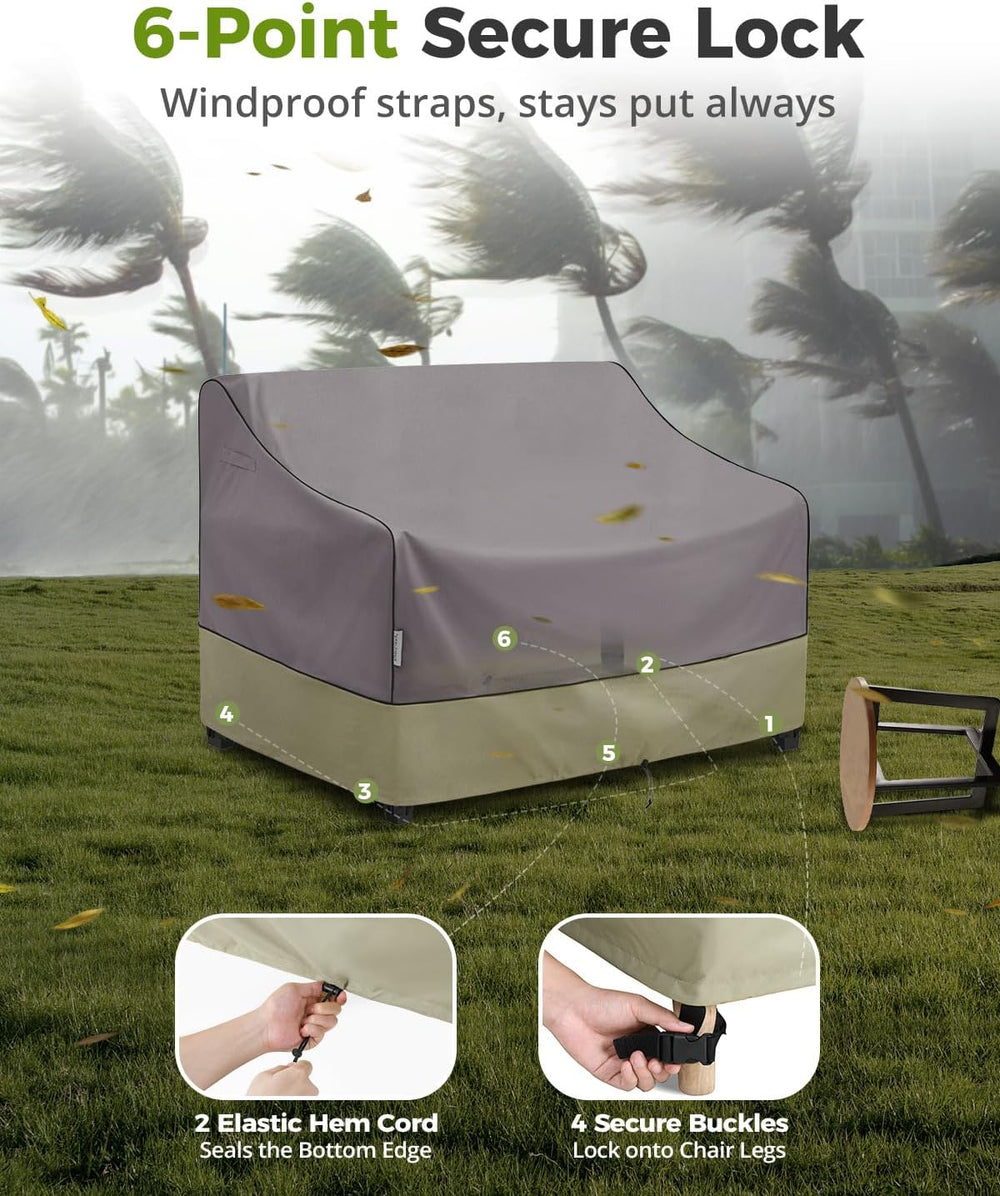 KylinLucky Outdoor Patio Loveseat Covers 48 x 26 x 33 inch Waterproof