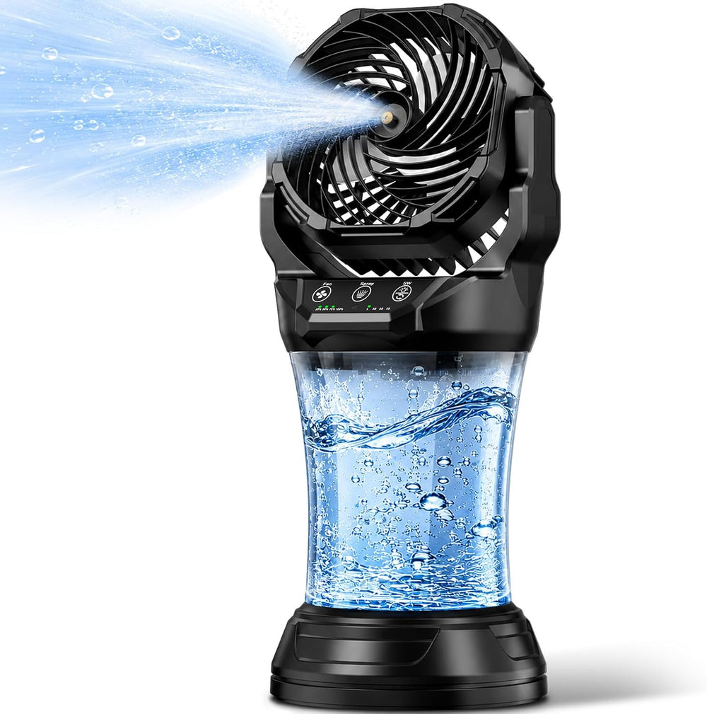 Misting Fan for Outside, Mister Fan with Remote & RGB Lights, 2L Tank &am...