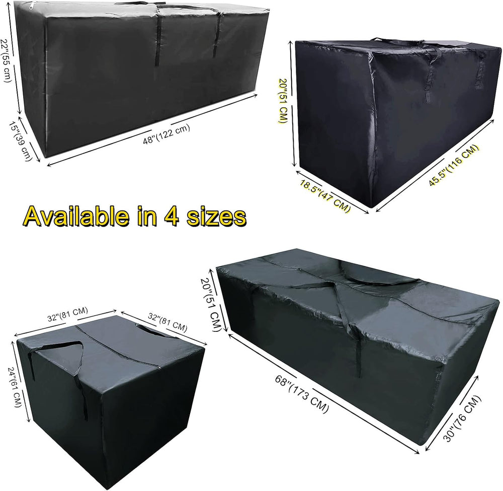 Outdoor Waterproof Patio Cushion Storage Bag 2 Pack, 68" Anti-UV Weather...