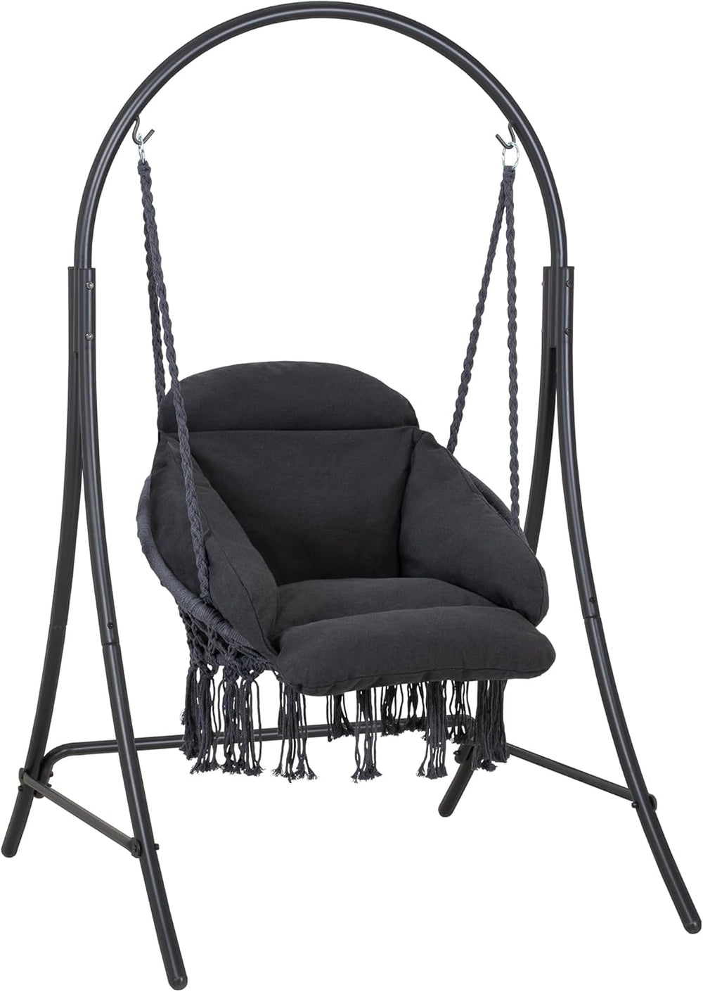 ANOW Hanging Swing Chair with Stand Included, Heavy Duty Hammock Chair with S...