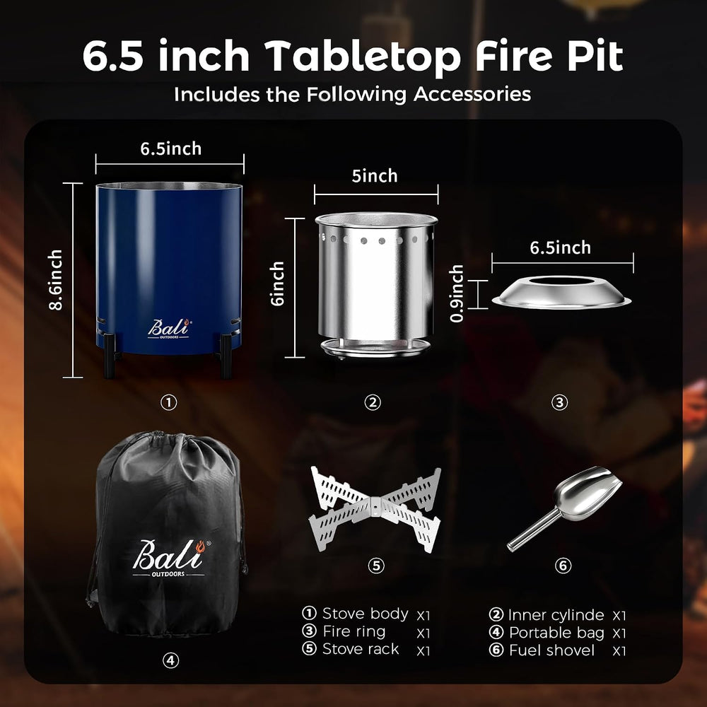 BALI OUTDOORS 6.5 inch Tabletop Fire Pit Round