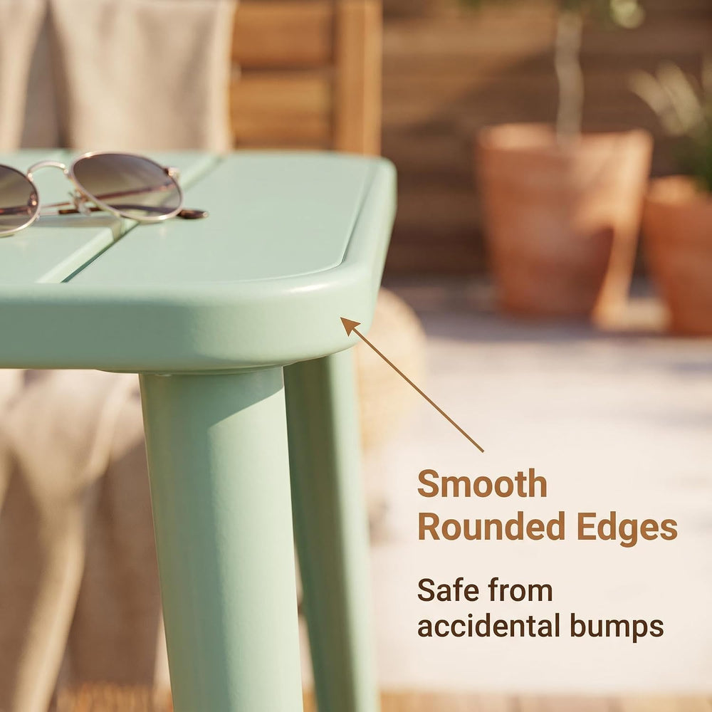 Modern Small Patio Table for Outdoor& Indoor Industrial Metal Bar Table S...