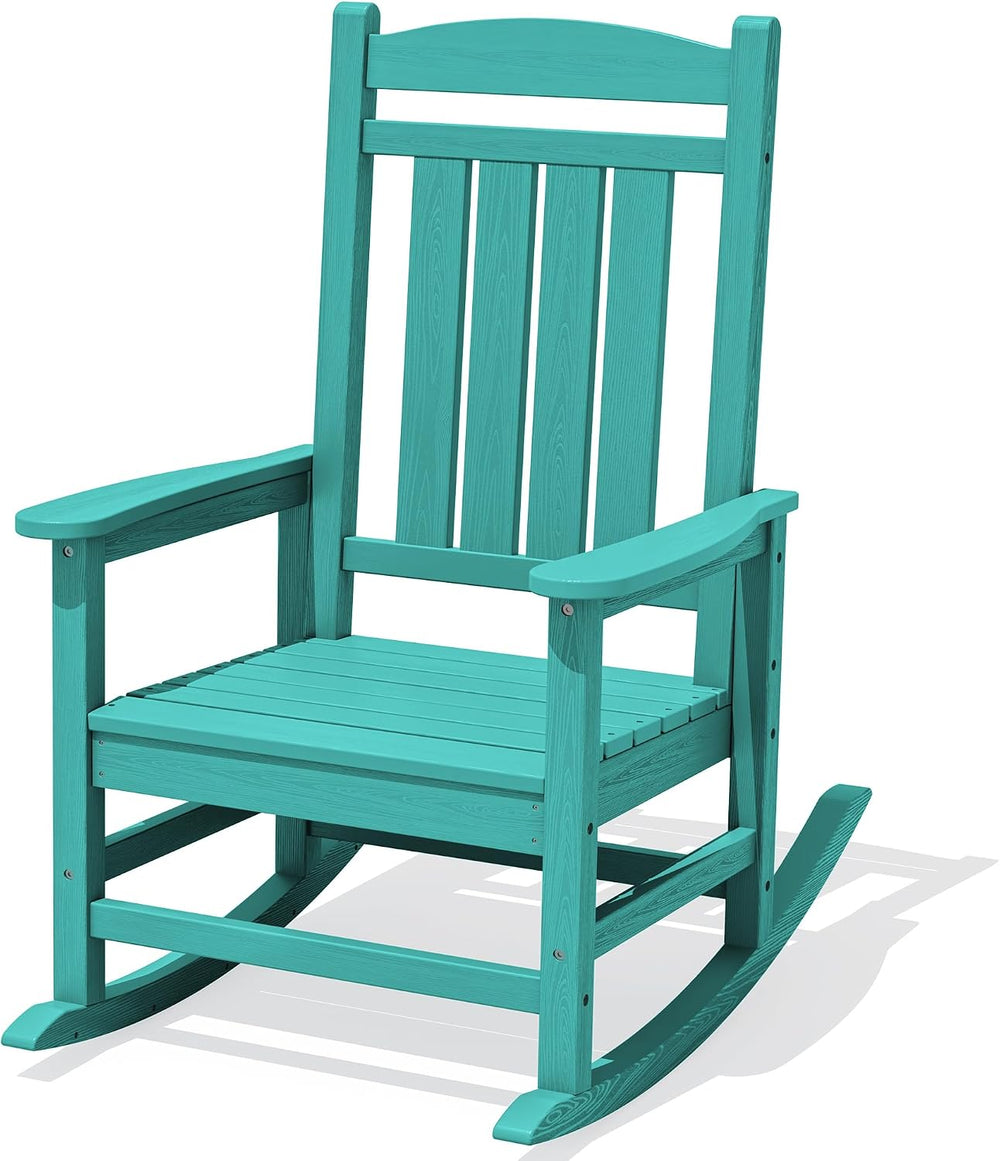 KINGYES Oversized Outdoor Rocking Chair for Adults, Porch Rockers, Aruba