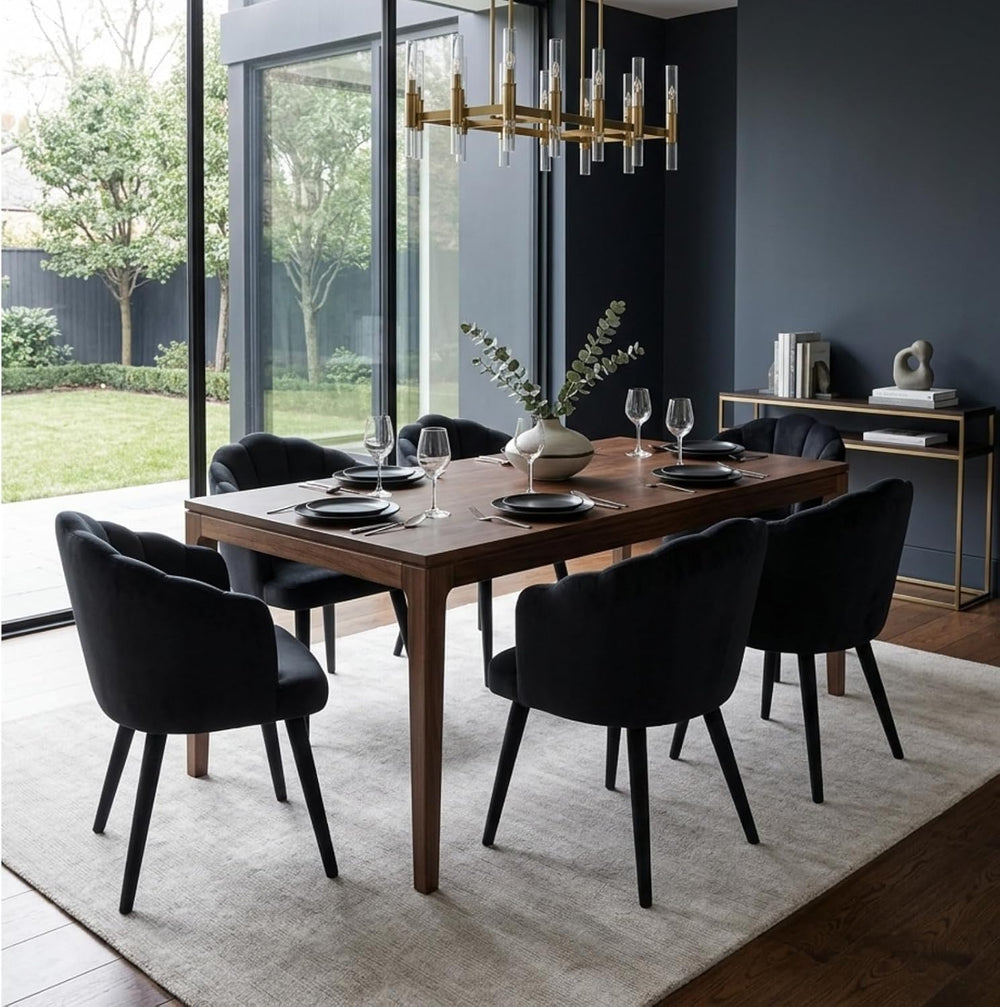 Hyfirm Velvet Dining Chairs Set of 6, Upholstered Modern Kitchen Dining Chair...