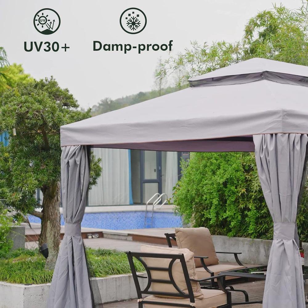 Grand Patio Replacement Canopy Top for 10×13 FT Outdoor Gazebo, Double Tiers ...