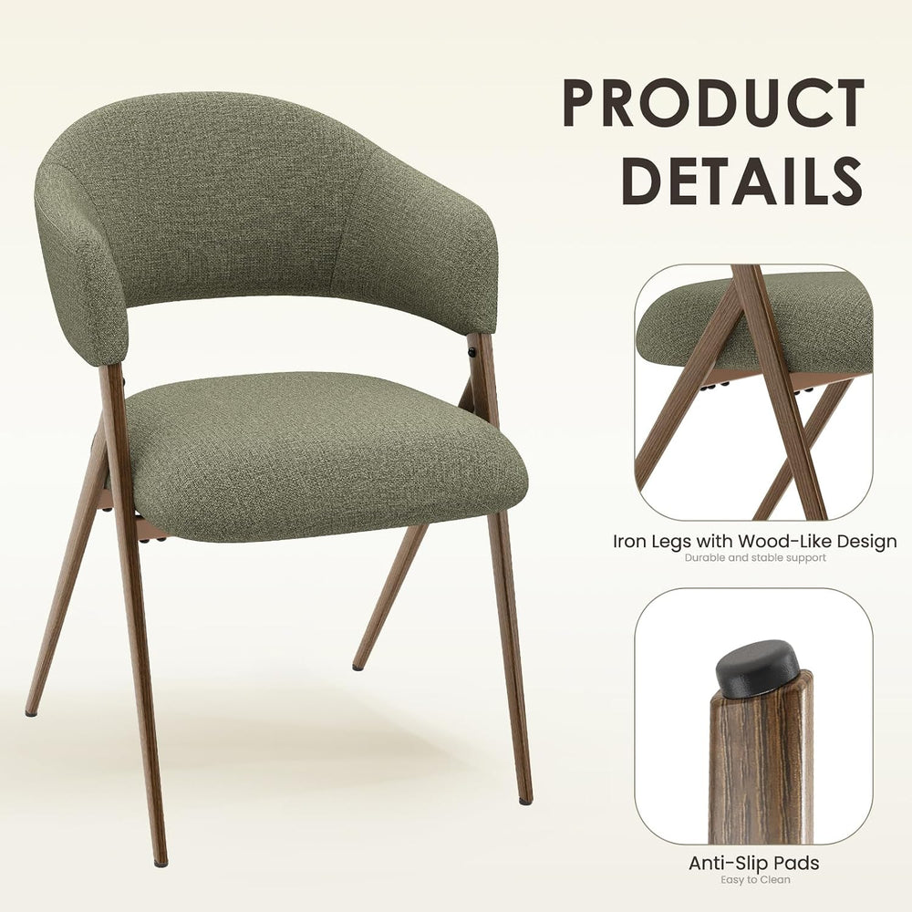 COLAMY Dining Chairs Set of 2, Mid Century Modern Dining Room Kitchen Dinner ...